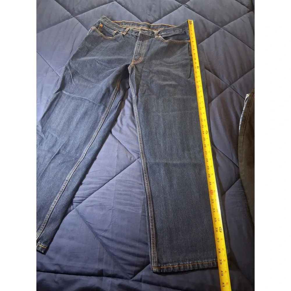 Levis 550‎ Relaxed Fit Dark Wash Indigo Denim Jeans Mens 36x30 00550-0216